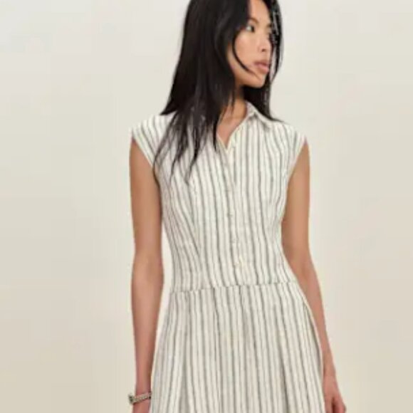 Reformation Dresses & Skirts - Reformation Arella Linen Dress Elsie Stripe Size 8 NWOT